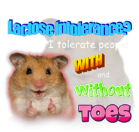 Lactose Intolerance Tolerate People With And Without Toes Meme Ladies Essential Tank