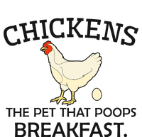 Chickens The Pet That Poops Breakfast Funny Chicken Gift Women's V-Neck T-Shirt