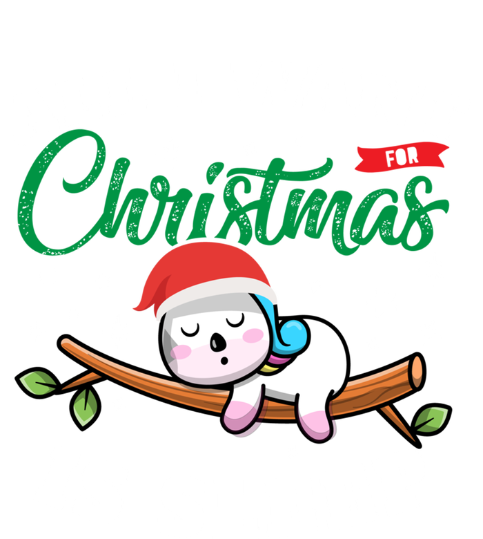 Funny Lazy Sloth All I Want For Christmas Is Sleep Funny Gift T-Shirt