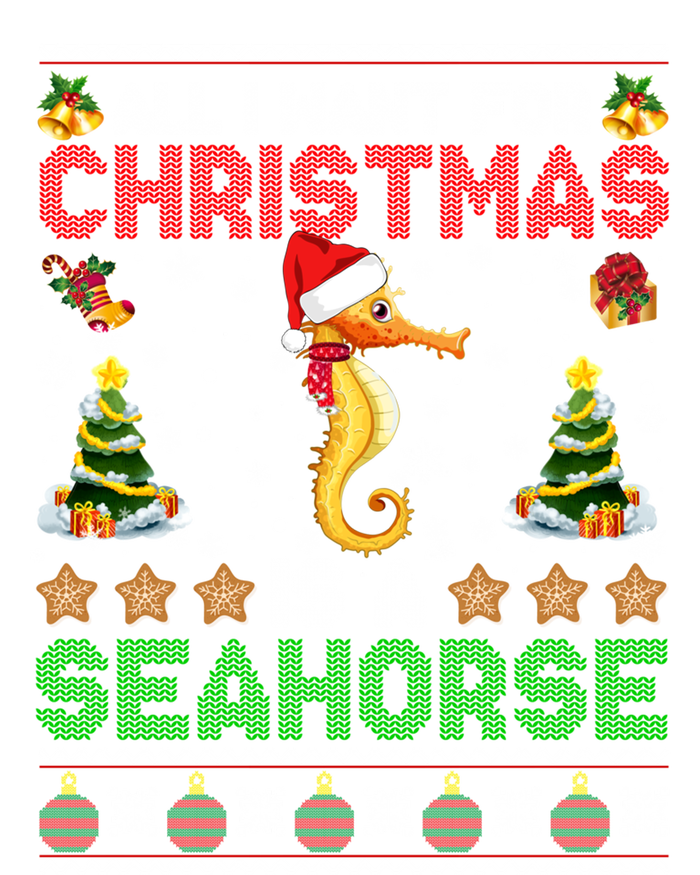 All I Want For Christmas Is A Seahorse Ugly Sweater Farmer Gift Doggie Tank