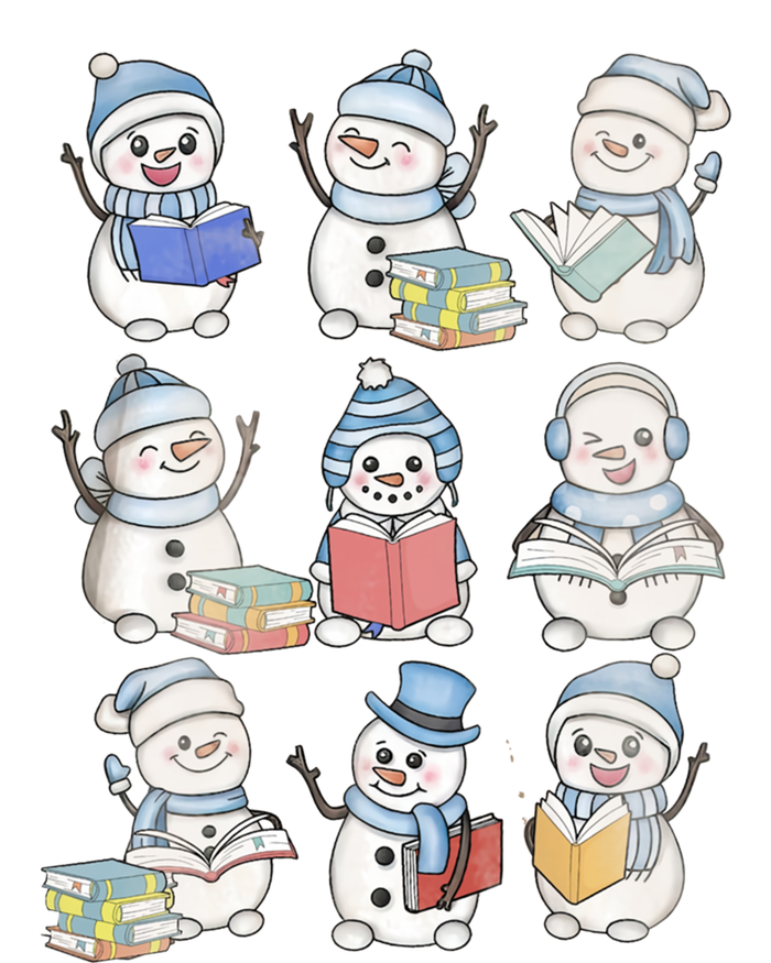 Retro Snow Reading Book Teacher Christmas Librarian Cute Gift T-Shirt