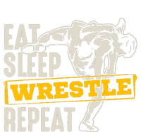 Eat Sleep Wrestle Repeat Funny Wrestling Gift Sweatshirt Cinch Pack Bag