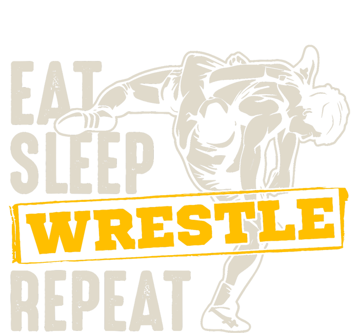 Eat Sleep Wrestle Repeat Funny Wrestling Gift Sweatshirt Cinch Pack Bag