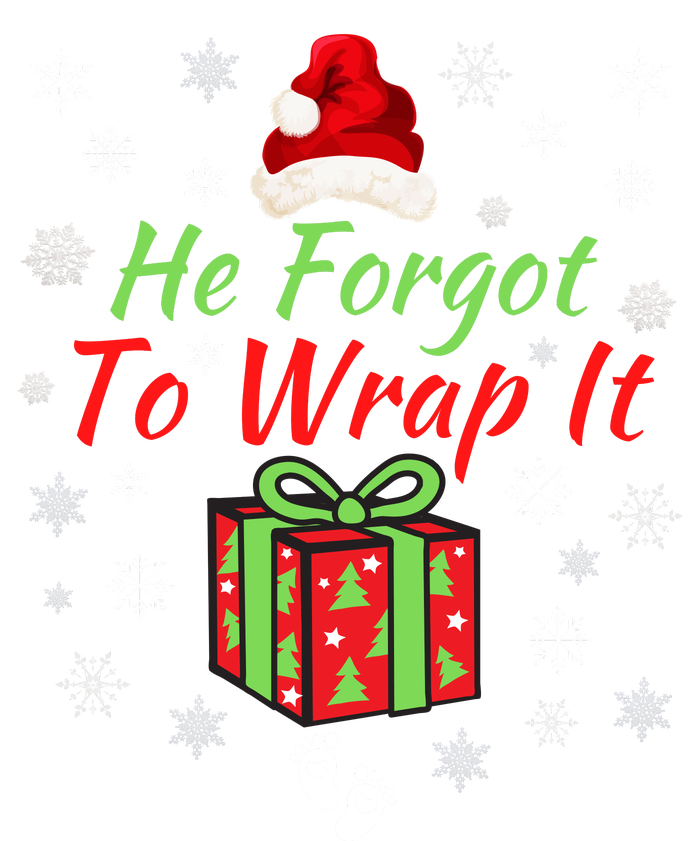 He Forgot To Wrap It Adult Humor Christmas Pregnancy Reveal Christmas Baby Infant Fleece One Piece