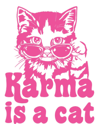 Karma Is A Cat Funny Karma Dry Zone Grid Polo