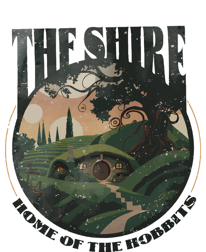 The Shire Distressed Fantasy Merch Tolkien Aragorn Frodo Baggin Tall Fusion ChromaSoft Performance T-Shirt