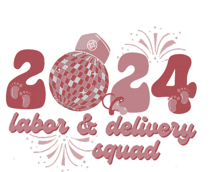 Groovy 2024 Disco Ball and Delivery Squad New Years Eve T-Shirt