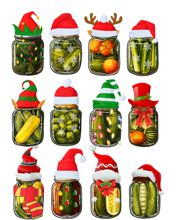 Retro Canned Pickles Jars Christmas Lights Canning Season Women's Perfect Tri Tunic Long Sleeve Shirt