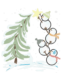 Cute Snowman Stacking Star On The Christmas Tree T-Shirt