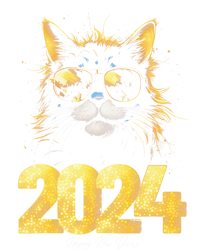 Cat  2024 Happy New Year New Years Eve Party Matching Cooling Performance Crew T-Shirt