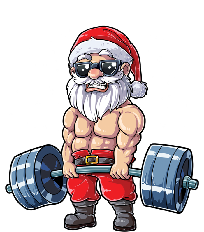 Santa Weightlifting Christmas Fitness Gym Deadlift Xmas Meaningful Gift Kids Long Sleeve Shirt