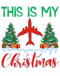 Flying Xmas Pajama Cute Gift Aviation Airplane Pilot Christmas Gift T-Shirt