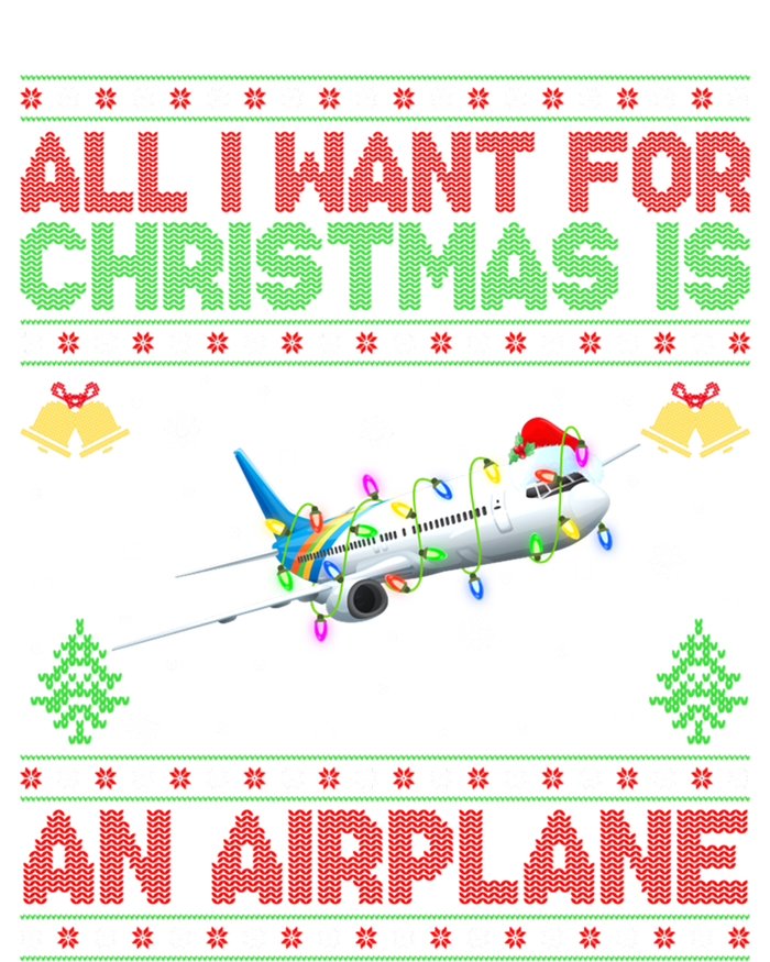 Funny Ugly Sweater All I Want For Christmas Is A Airplane Gift T-Shirt