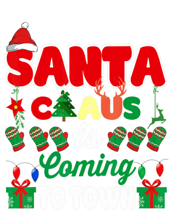 Merry Christmas Santa Claus Coming To Town Retro Xmas Lights Meaningful Gift T-Shirt