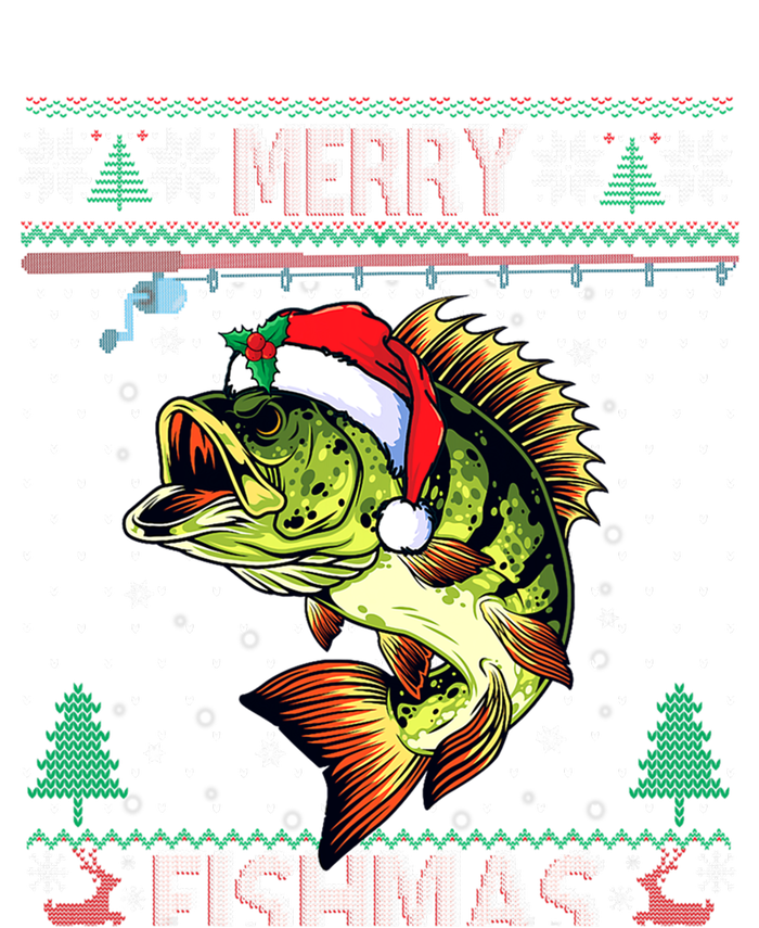 Merry Fishmas Bass Fish Fishing Christmas Ugly Sweater Xmas Gift T-Shirt