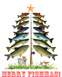 Merry Fishmas Christmas Tree Fishing Xmas Pyjamas Gift 16 in Basic Backpack