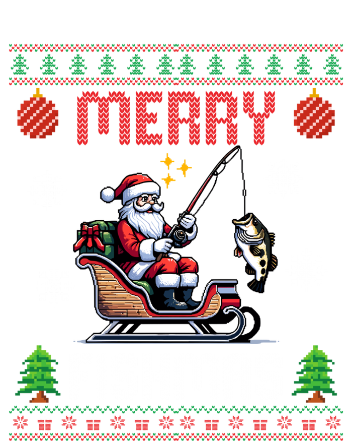 Merry Fishmas Santa Fishing Christmas Ugly Christmas Pajama Meaningful Gift Tie-Dye T-Shirt