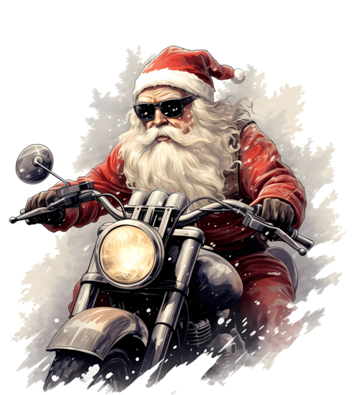 Motorcycling Santa Claus Christmas Is Coming Gift Women's V-Neck T-Shirt