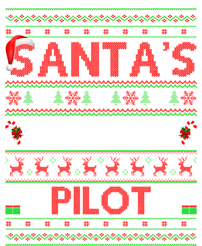 Santas Favorite Pilot Christmas Gift V-Neck T-Shirt