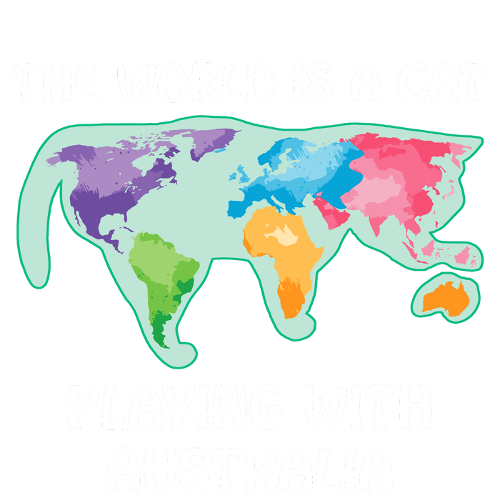 The World Is A Cat Playing With Australia Cooling Performance Crew T-Shirt