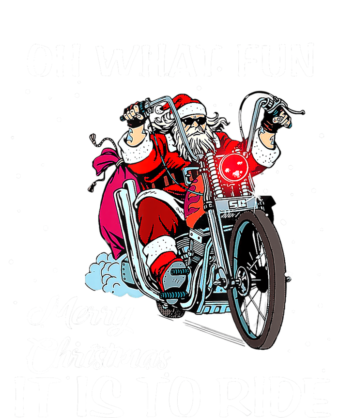 Biker Santa Motorcycle Fan Merry Christmas Xmas Holidays Cooling Performance Crew T-Shirt