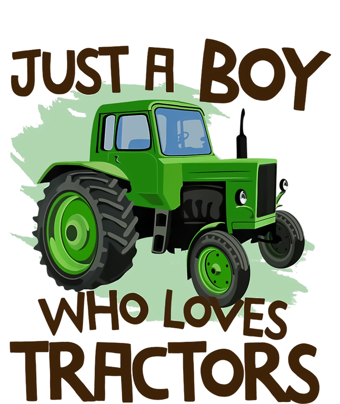 Farm Just A Boy Who Loves Tractors Gift Valucap Bio-Washed Visor