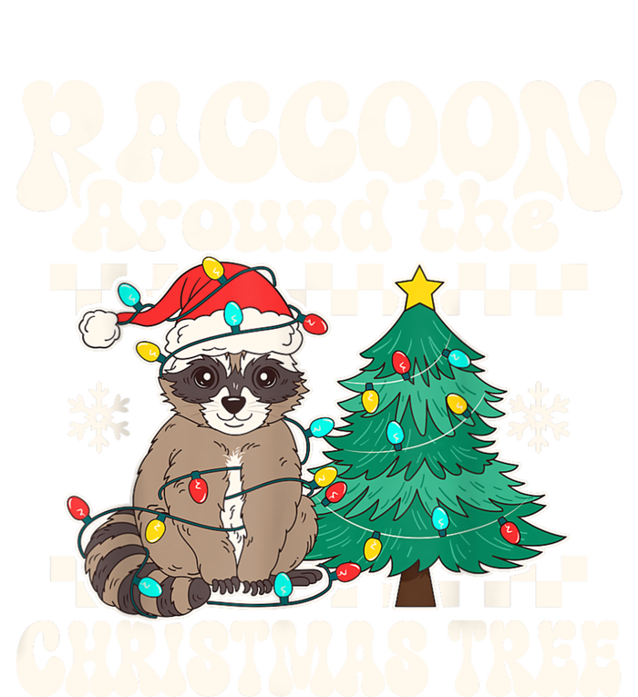 Raccoon Around The Christmas Tree Raccoon Lover Funny Womens California Wash Sweatshirt