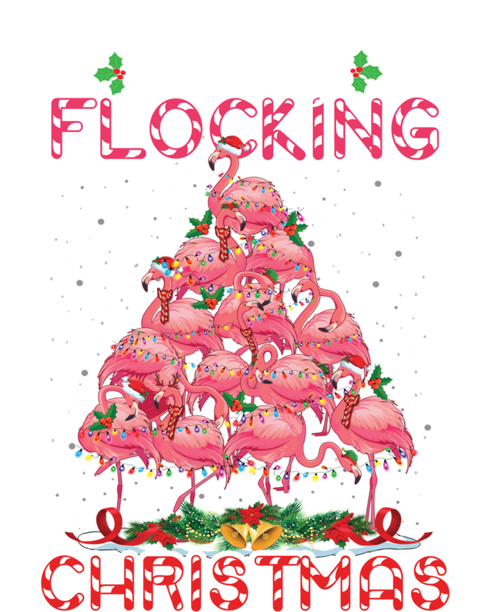 Flamingo Santa Hat Reindeer Xmas Merry Flocking Christmas Gift Women's T-Shirt