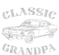 Funny Grandpa Classic Car Graphic Women's Racerback Cropped Tank