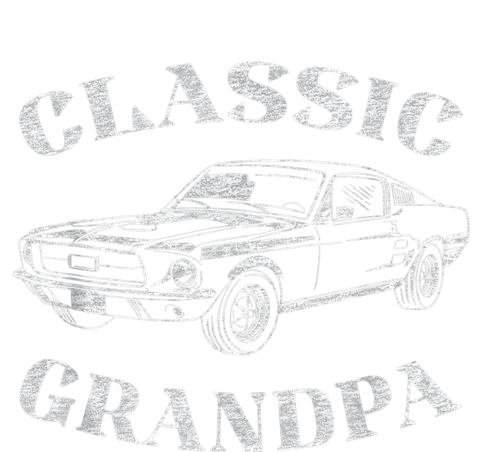 Funny Grandpa Classic Car Graphic Women's Racerback Cropped Tank