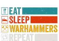 Retro Eat Sleep Warhammers Repeat Funny Gamer Video Gaming Premium T-Shirt