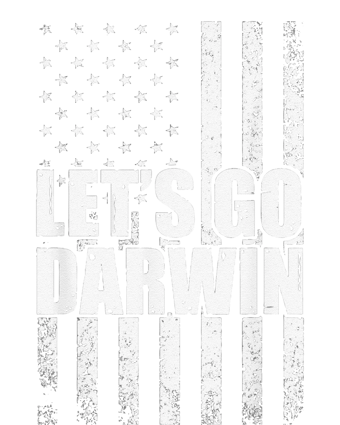 Funny Lets Go Darwin LetS Go Darwin American Flag Dry Zone Grid Polo