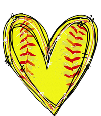 Funny Softball Heart Softball Game Day Softball Mom Lovers Gift T-Shirt