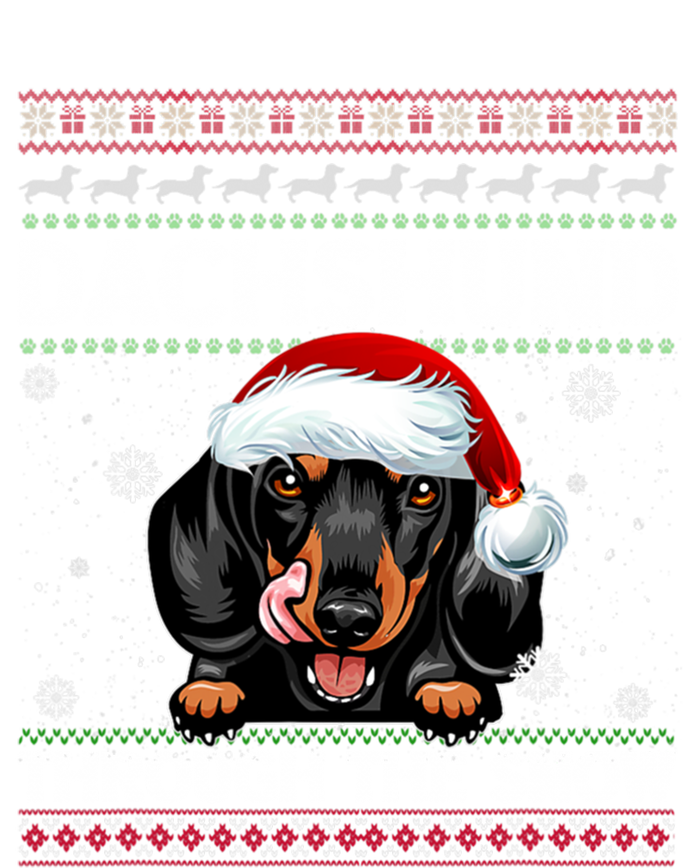 Merry Christmas Dachshund Dog Through The Snow Funny Pajama Gift Tall T-Shirt