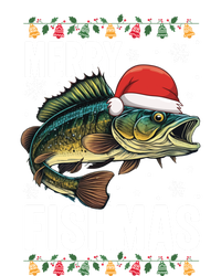 Merry Fishmas Funny Fishing Christmas Pajama Fishers Xmas Gift Kids Long Sleeve Shirt