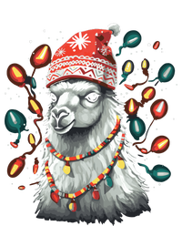 Festive Llama In Christmas Attire Women's Racerback Tank