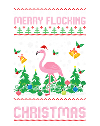 Merry Flocking Christmas Pajama Funny Flamingo Ugly Xmas Gift Poster