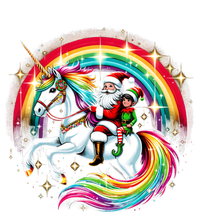 Santa Elf Riding Unicorn Rainbow Christmas Gift Sustainable Beanie