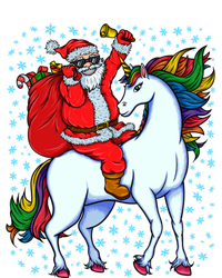 Santa Riding Unicorn Christmas Party Xmas Gift Funny Gift T-Shirt