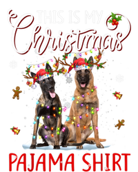 This Is My Christmas Pajama Funny Gift Belgian Malinois Christmas Gift Stripe Pom Pom Beanie