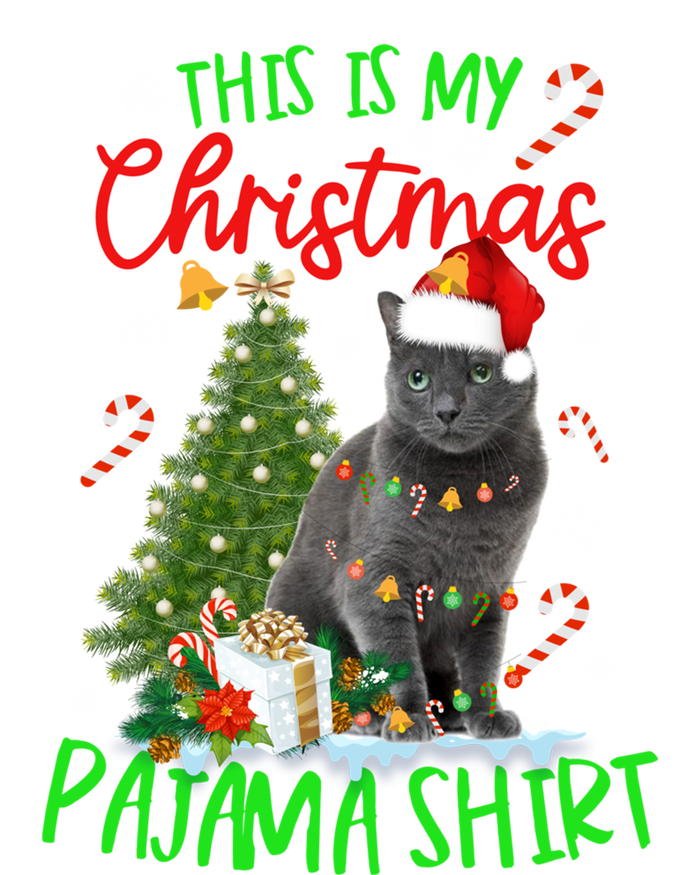 This Is My Christmas Pajama Gift Russian Blue Cat Gift Toddler T-Shirt