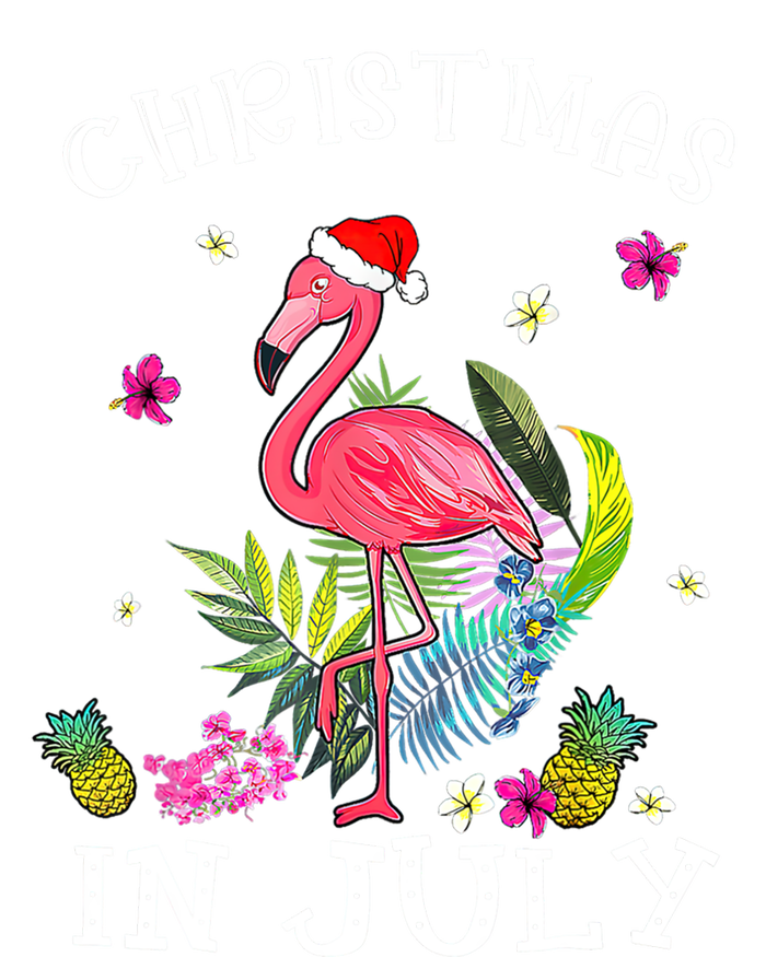 Tropical Pink Flamingo Christmas In July Summer Great Gift T-Shirt