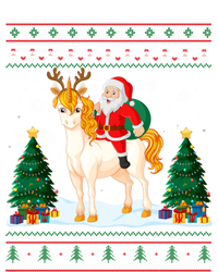 Unicorn Ugly Christmas Sweater Funny Santa Claus Riding Gift Toddler Hoodie