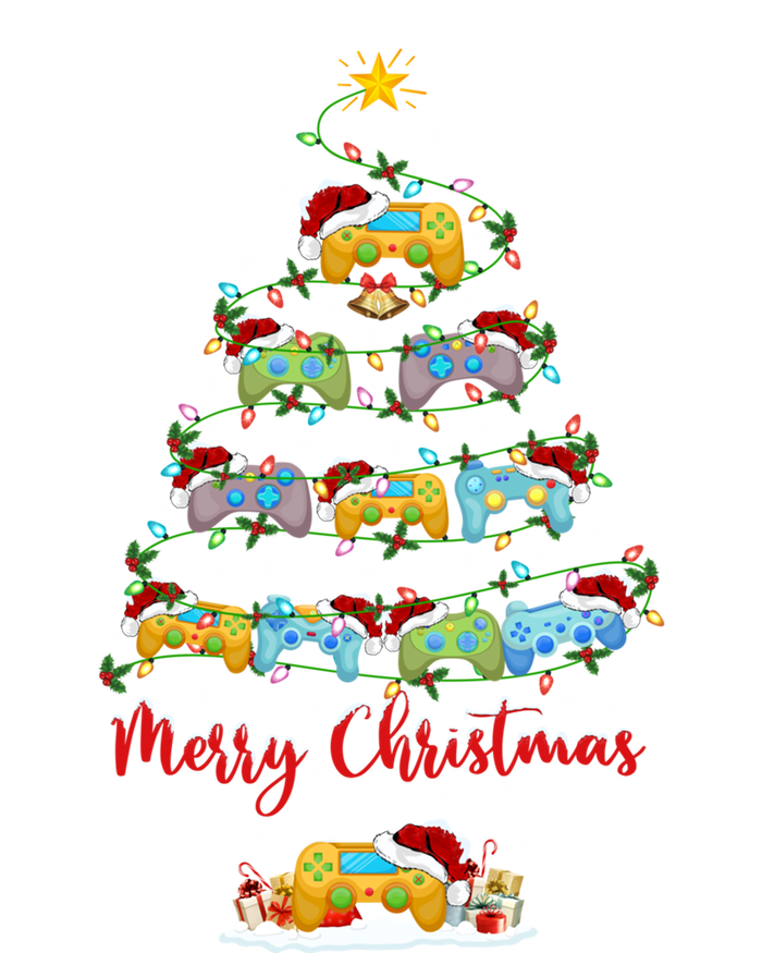 Video Game Xmas Lighting Santa Video Game Christmas Tree Gift T-Shirt