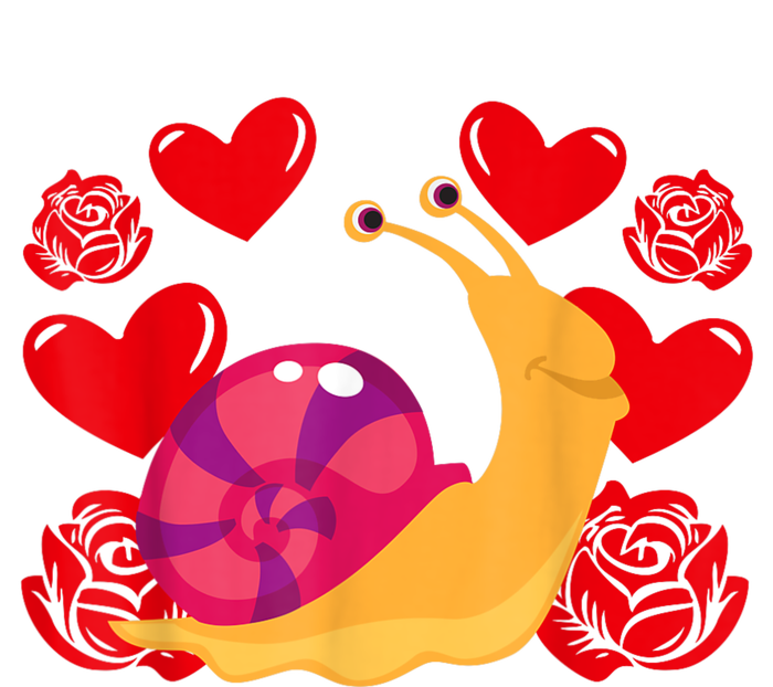 Love Heart ValentineS Day Roses Snail T-Shirt