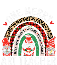 Art Teacher Funny Gnomes Christmas Teacher Rainbow Tie-Dye T-Shirt