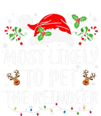 Most Likely To Pet The Reindeer Christmas Matching Family T-Shirt