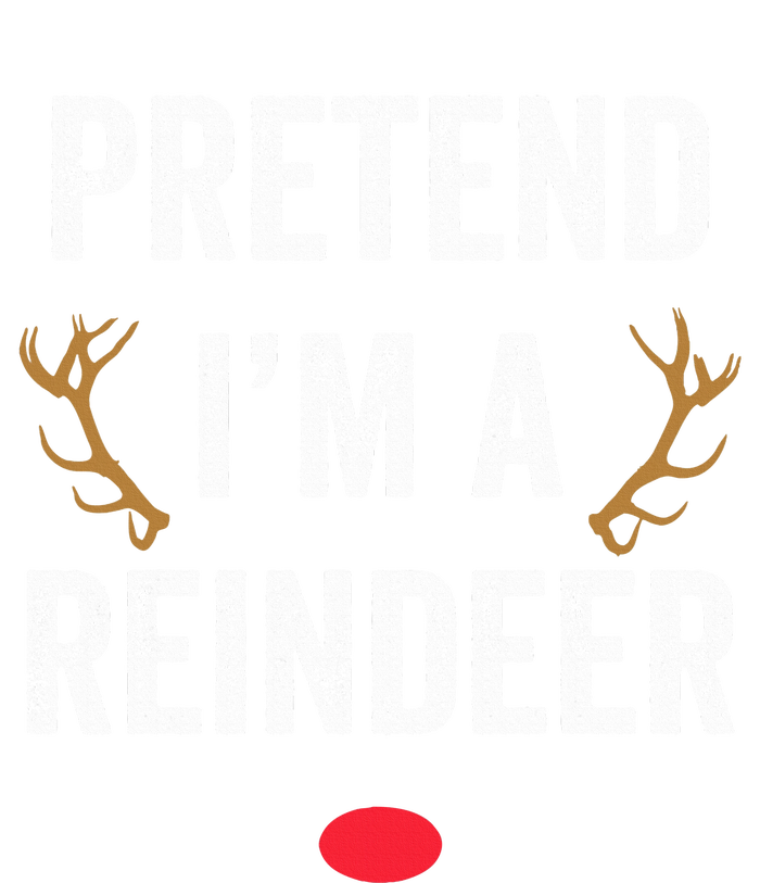 Pretend I'm A Reindeer Funny Lazy Christmas Costume Women's V-Neck T-Shirt