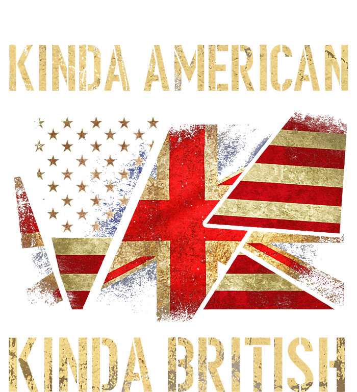 Kinda American Kinda British Dual Citizenship US UK Flag  T-Shirt