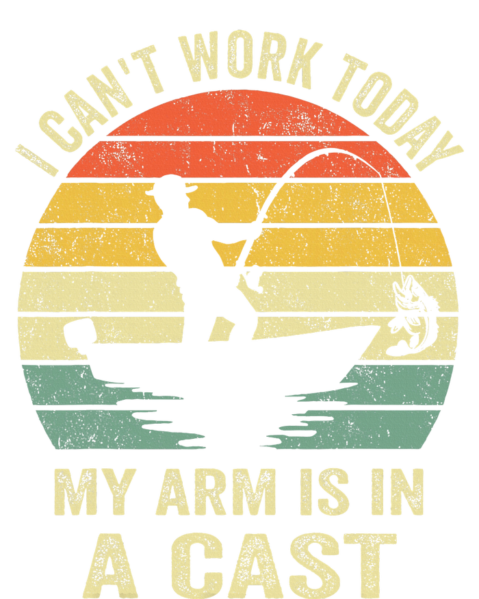 Funny Fisherman I Can't Work Today My Arm Is in a Cast  T-Shirt